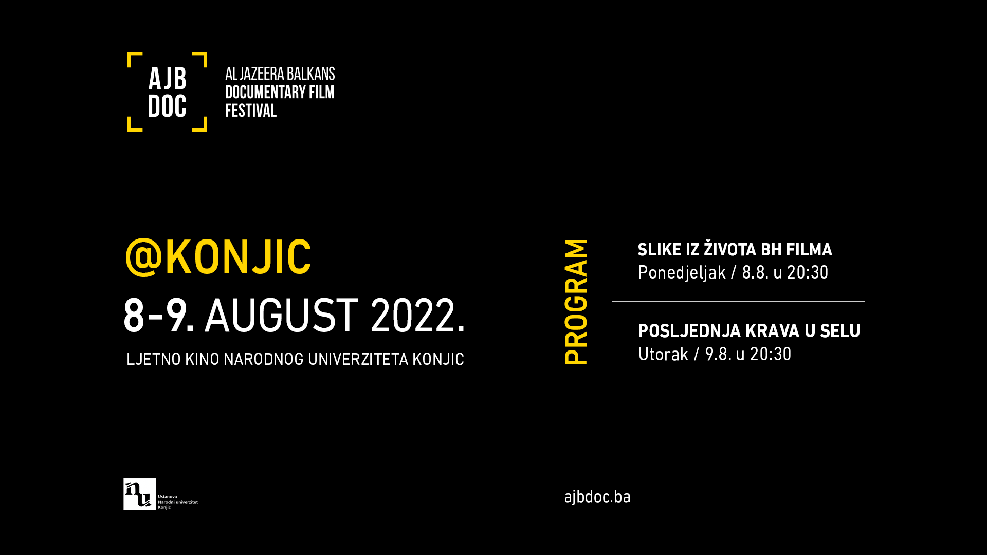 Filmom "Slike iz života bh filma"  bit će otvoren program AJB DOC@KONJIC
